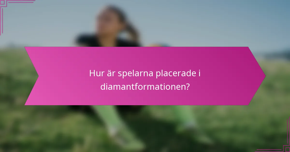 Hur är spelarna placerade i diamantformationen?