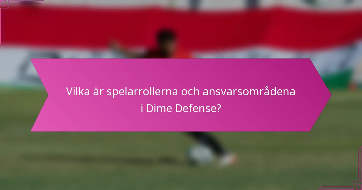 Vilka är spelarrollerna och ansvarsområdena i Dime Defense?